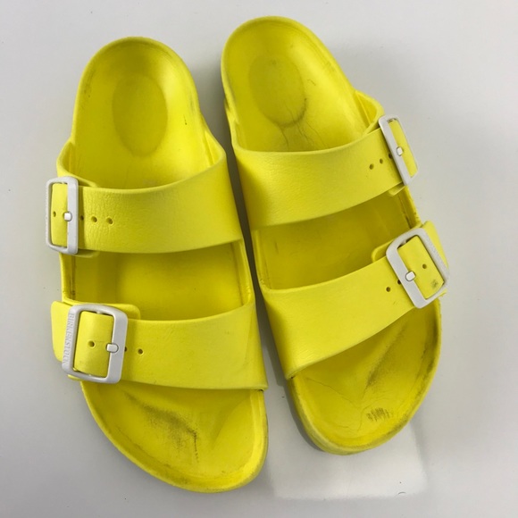 yellow birkenstock arizona eva